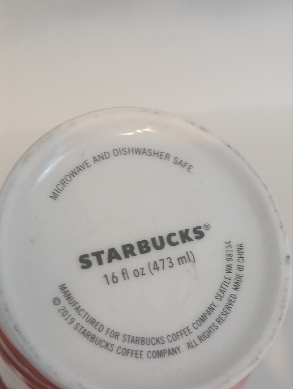 Starbucks Red, White & Green Diagonal Stripe Mug - Picture 5 of 5